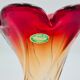 Labelled vintage italian twisted murano glass vase, 1960s