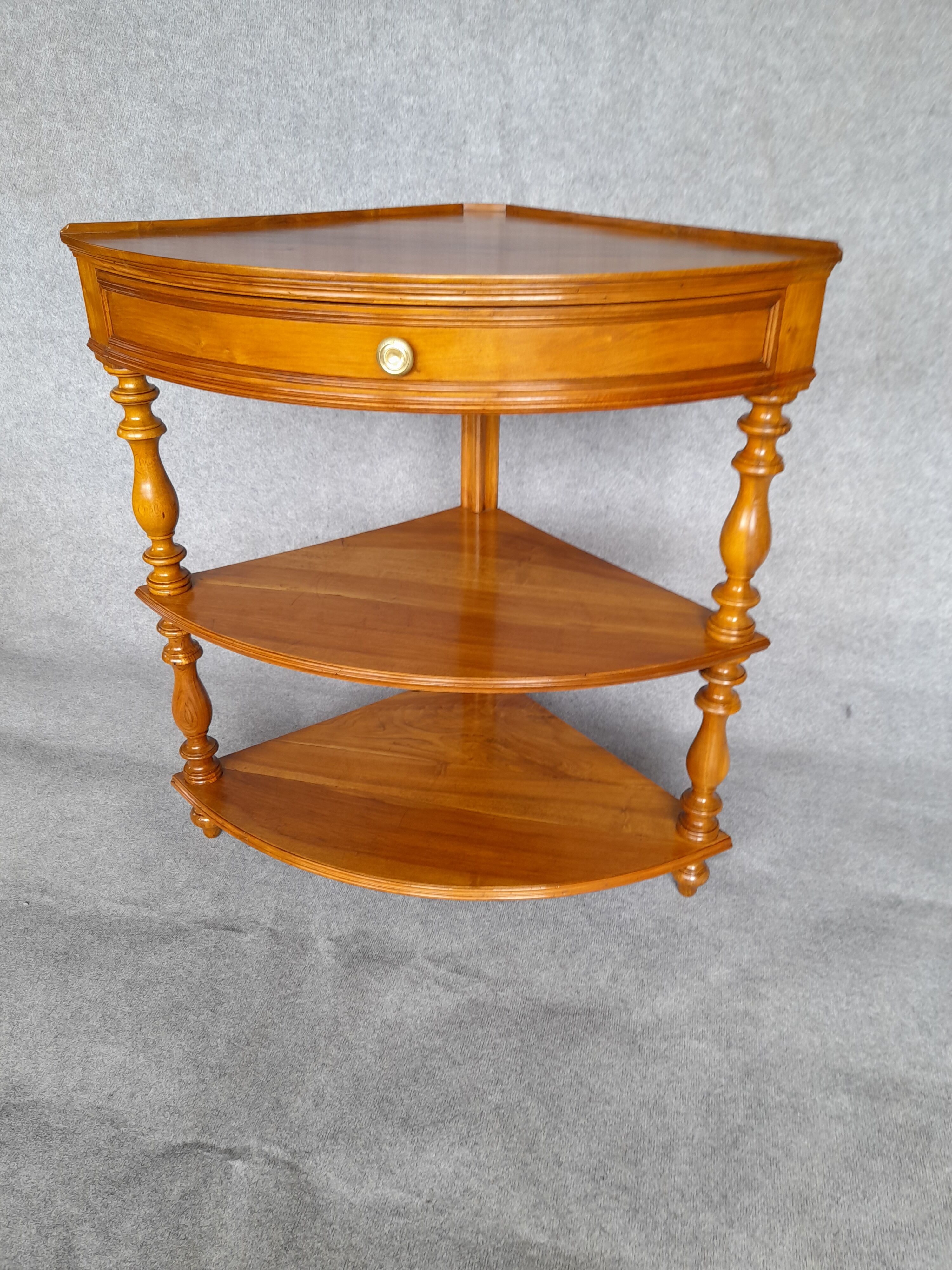 Mid-19th century walnut corner cabinet