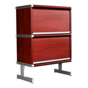 Classeur double vintage armoire mobilier de bureau années 1970
