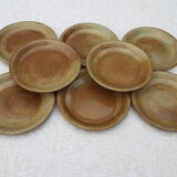 8 assiettes a dessert en grès