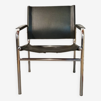 Vintage Klinte Chair chrome armchair by Tord Bjorklund for Ikea 1980s