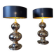 Pair of ceramic lamps from the 1970s - 20th century