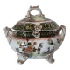 Saucière antique avec couvercle Maçons en porcelaine anglaise Chinoiserie F