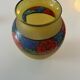 Vase art deco annees 1930 verre emaillé signe verrerie Leune