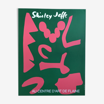 Affiche d'exposition réalisée en sérigraphie de Shirley Jaffe, centre d'art de Flaine, 1981