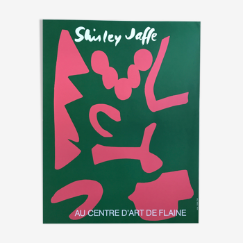 Exhibition poster made in silkscreen by Shirley Jaffe, Flaine Art Center, 1981