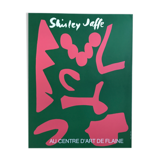 Affiche d'exposition réalisée en sérigraphie de Shirley Jaffe, centre d'art de Flaine, 1981