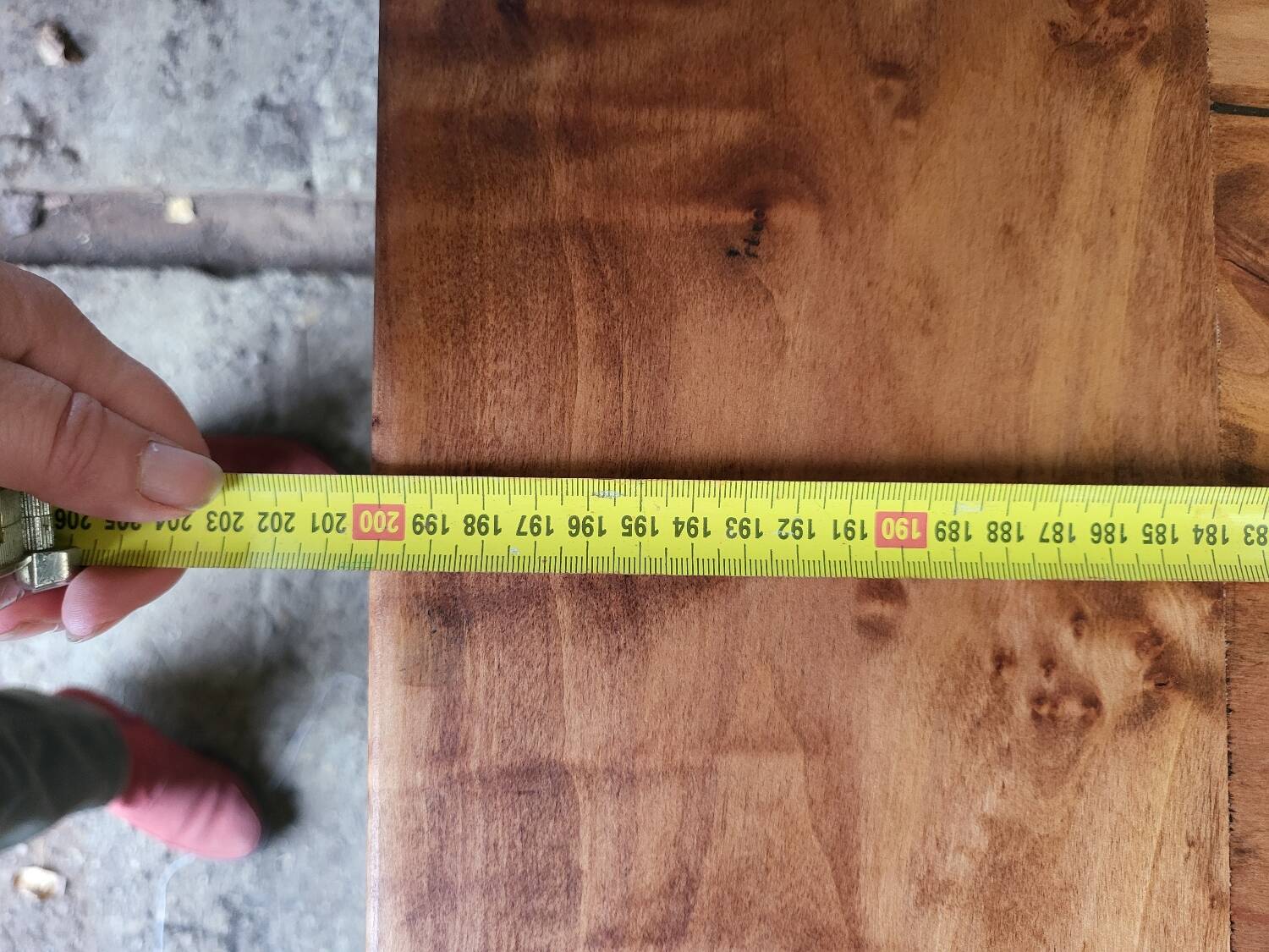 Large solid wood table – carefully restored – 200 x 80 cm