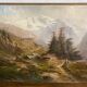 Oil on canvas "mountain landscape" signed L. Reignier 1888
