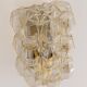 Large amber wall lamp in bubble glass by Helena Tynell, Limburg, Germany.