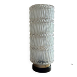 Vintage pressed glass column table lamp