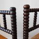 Pair of French corner chairs - turned wood, mid-20th century.