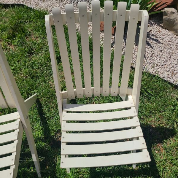 Chaise de jardin vintage années 1970 pliante