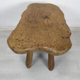 Brutalist wooden coffee table