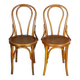 2 Fischel bistro chairs N°18 1/2, circa 1910, wooden seat.