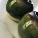 Pair of ceramic ball candlesticks