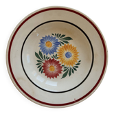 Antique hollow plate made of Creil and Montereau ironstone Veritas