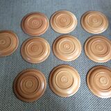 Série de 10 assiettes plates en grès