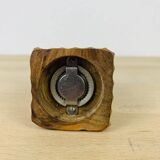 Pepper shaker gouged brutalist olive wood
