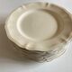 Set of 10 plates ivory of sarreguemines with godrons