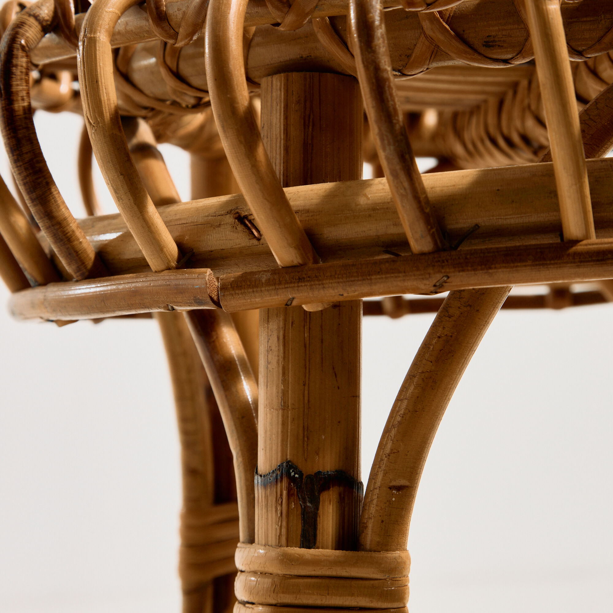 Tabouret en bambou par Franco Albini pour Bonacina