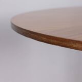 Vintage wooden round table from 1960s designed by Carlo Ratti for Lissoni