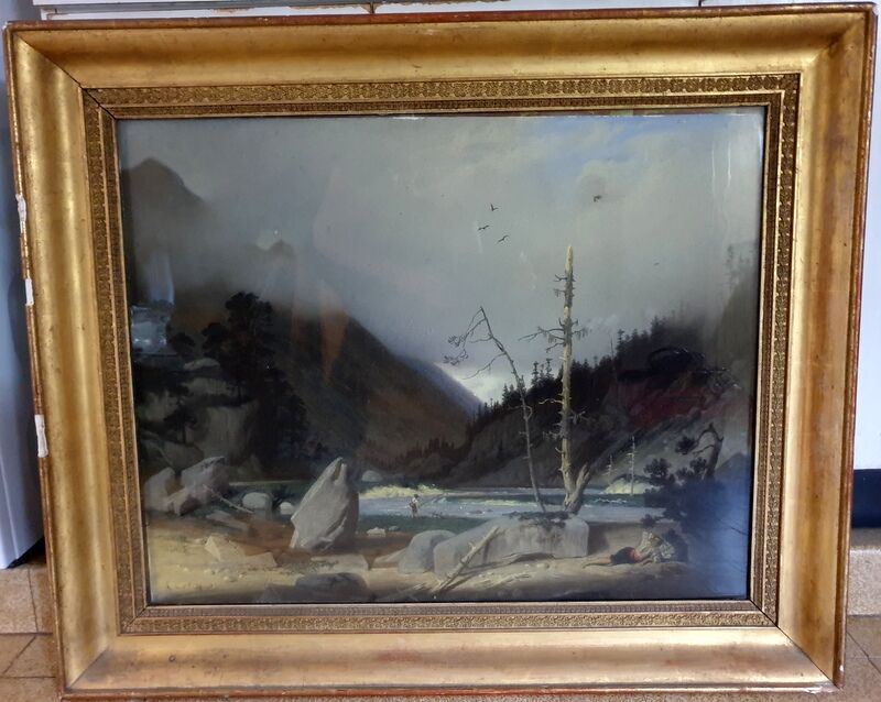 Alphonse de Saint-Beaussant (born in 1842) Pastel on paper mounted on canvas - Sinner