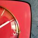 Formica vintage silent wall clock "Japy Electric Raspberry"