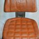 Industrial iron and leather bar stools