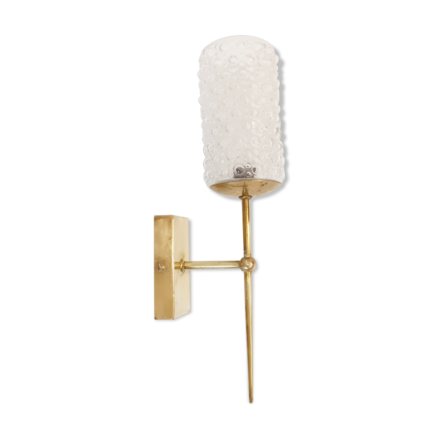 Wall lamp in golden brass Vintage. 1960.