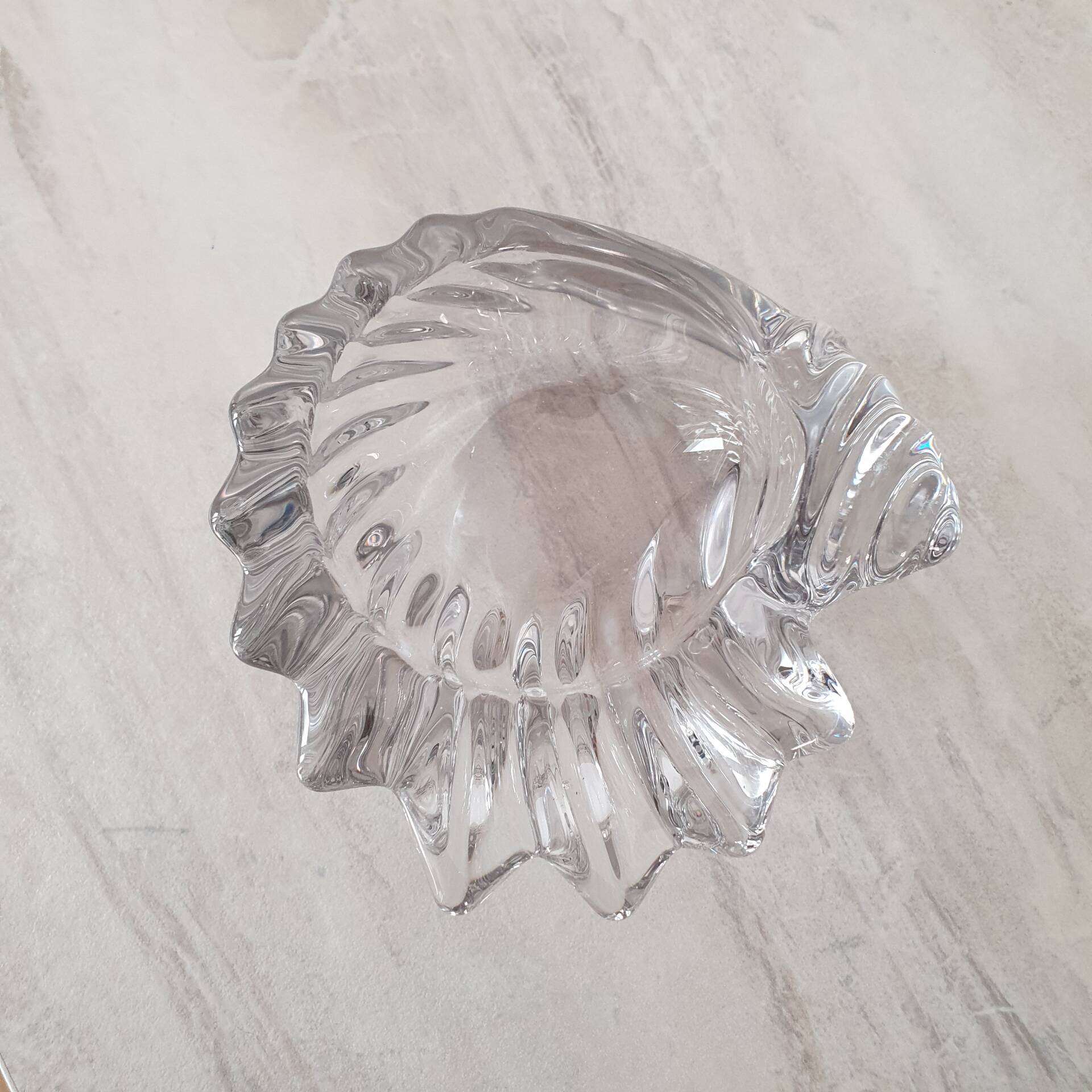 Vide-Poche coquillage en verre transparent