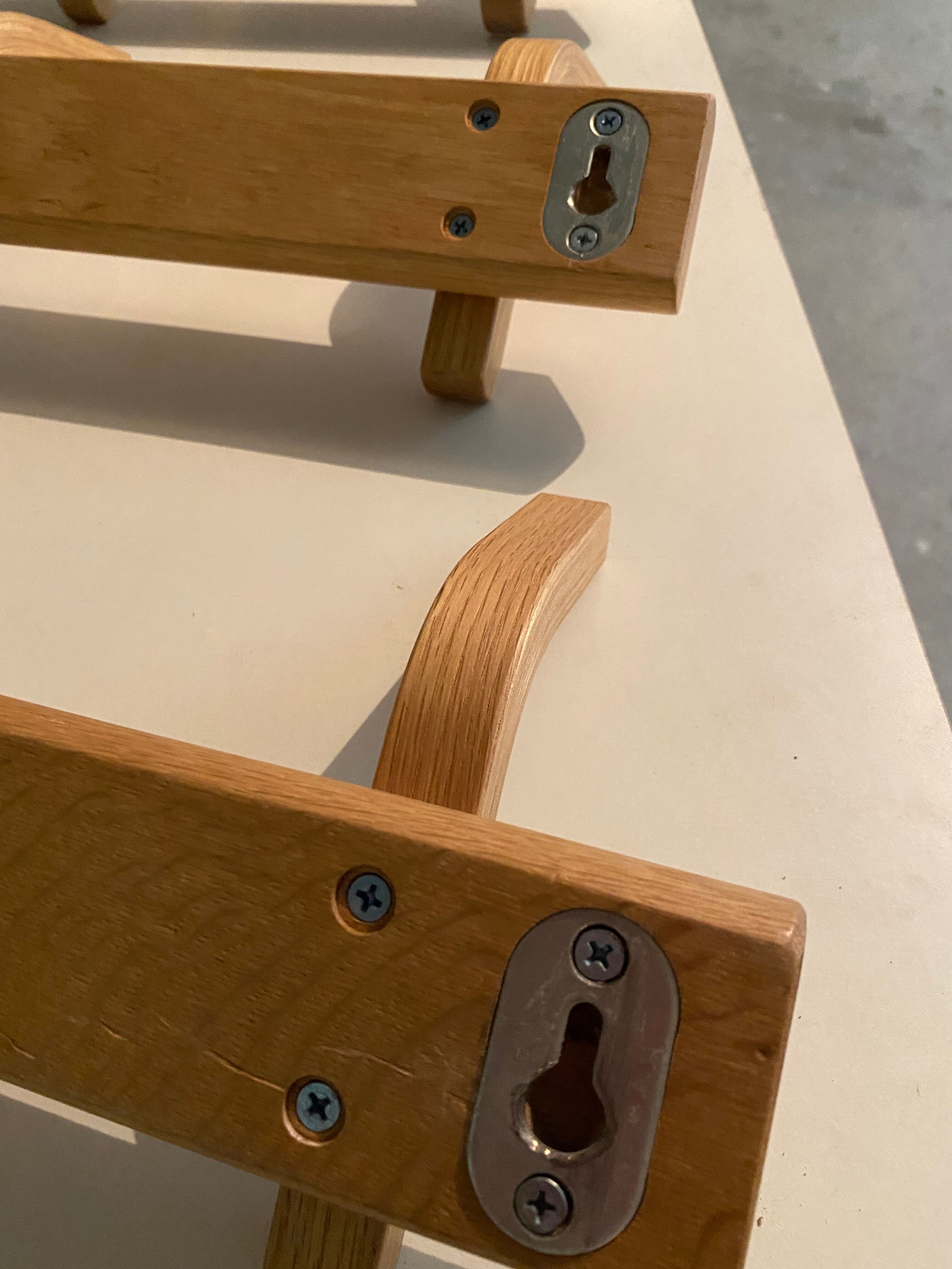 Wooden wall coat rack