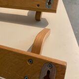 Wooden wall coat rack