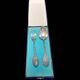 Fork and soup spoon in silver metal in their box from the brand "CERAVER OSTEAL"