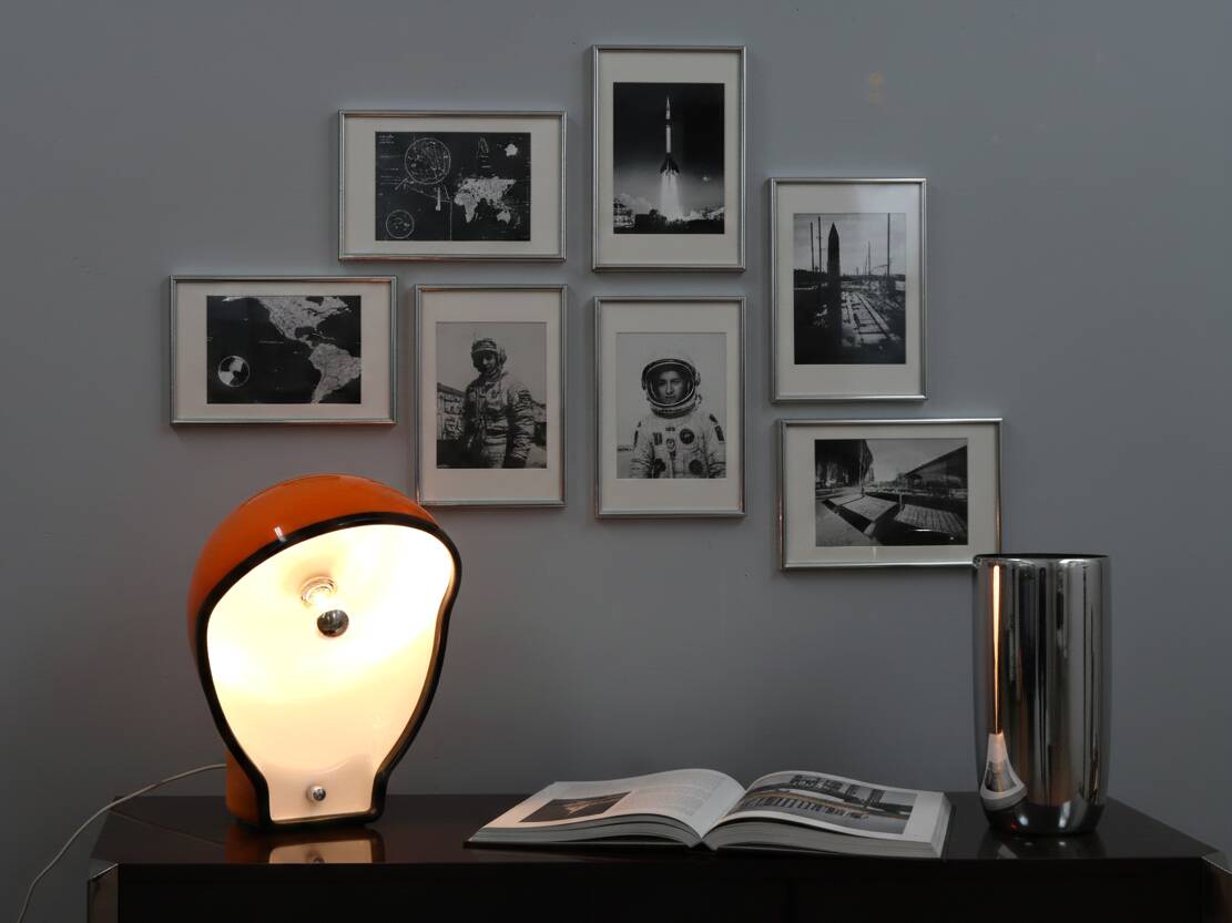 Original space age Fabio Lenci "Birghitta" table lamp for iGuzzini 1960s