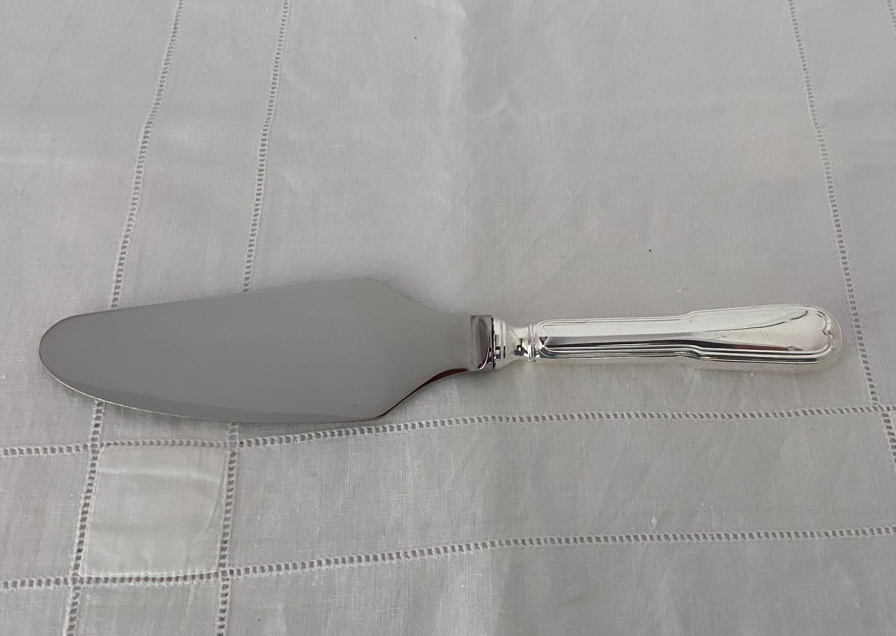 Silver metal pie knife