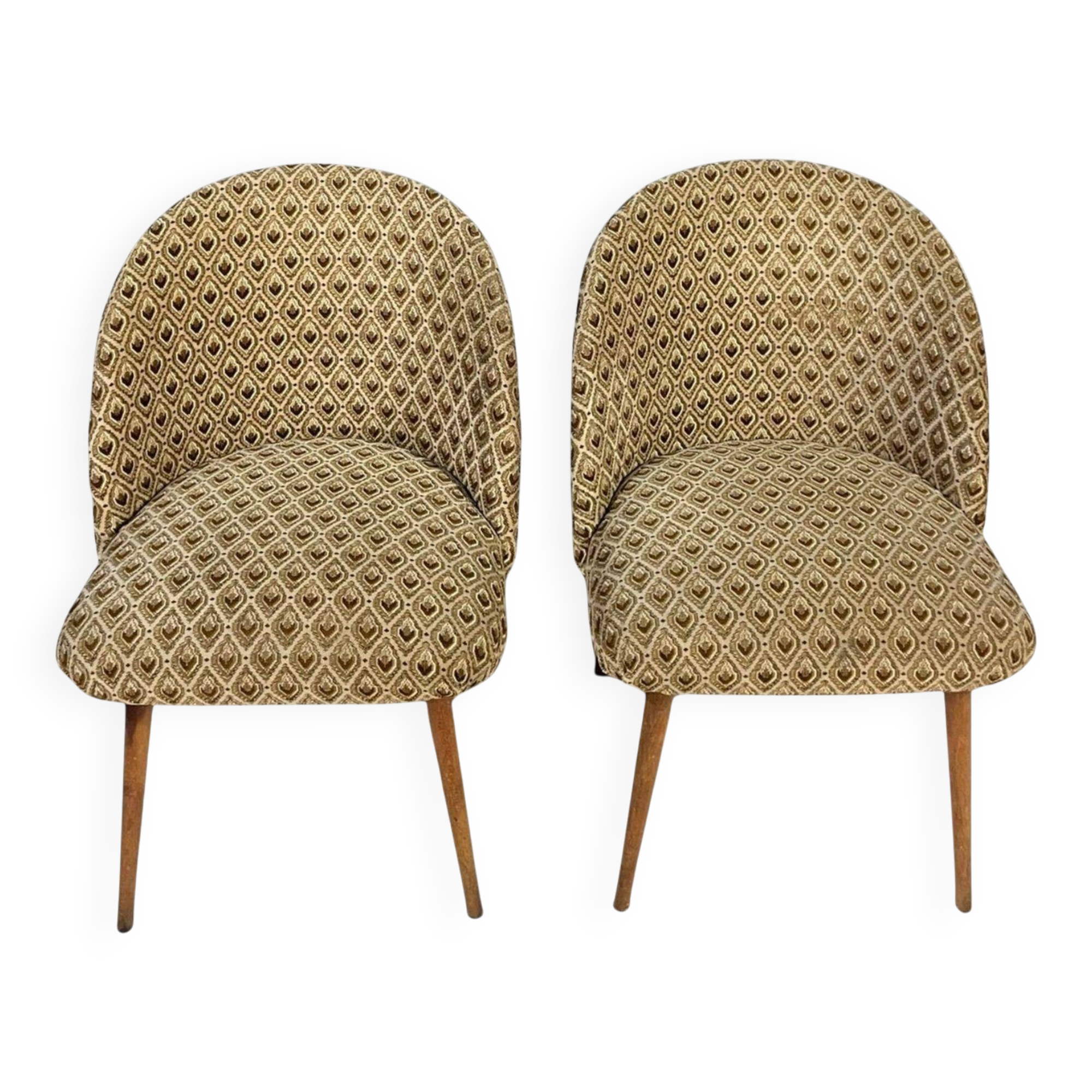 Pair of retro armchairs, Czechoslovakia 1960s