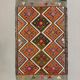Vintage Turkish Mini Kilim 90x51 cm Wool Small Kelim Runner, shabby Chic