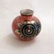 Small Art Deco round vase signed A. Renoleau, stylised floral decoration 1920s.