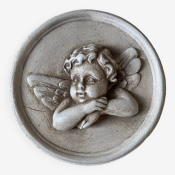 Religious ceramic cherub box