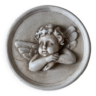 Religious ceramic cherub box