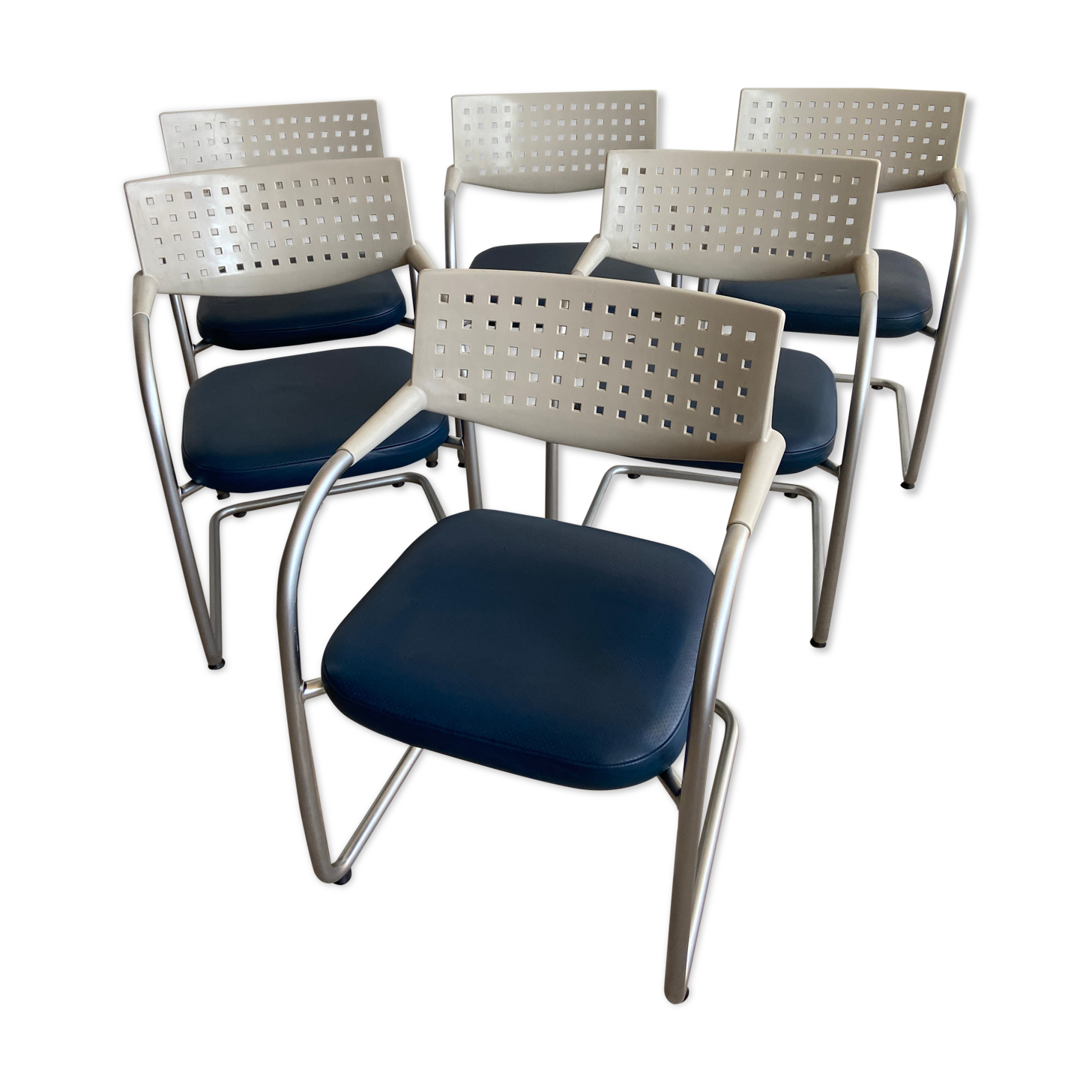 Lot de 6 chaises visavis visasoft par Antonio Citterio & Glen oliver löw vitra