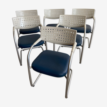 Lot de 6 chaises visavis visasoft par Antonio Citterio & Glen oliver löw vitra