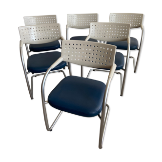 Set of 6 Visavis VISASOFT chairs by Antonio Citterio & Glen Oliver Löw Vitra