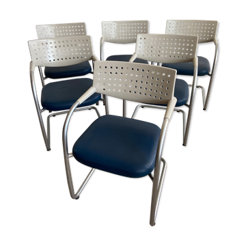 Set of 6 Visavis VISASOFT chairs by Antonio Citterio & Glen Oliver Löw Vitra