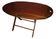 Table basse en bois de teck, de forme ovale, repliable style bateau 1970