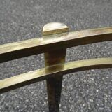 Coffee table low oval bronze doré Jacques Quinet 1950/1960