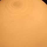 Brass and opaline glass table lamp 1980
