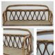 Shelf in curved bamboo and vintage rattan
