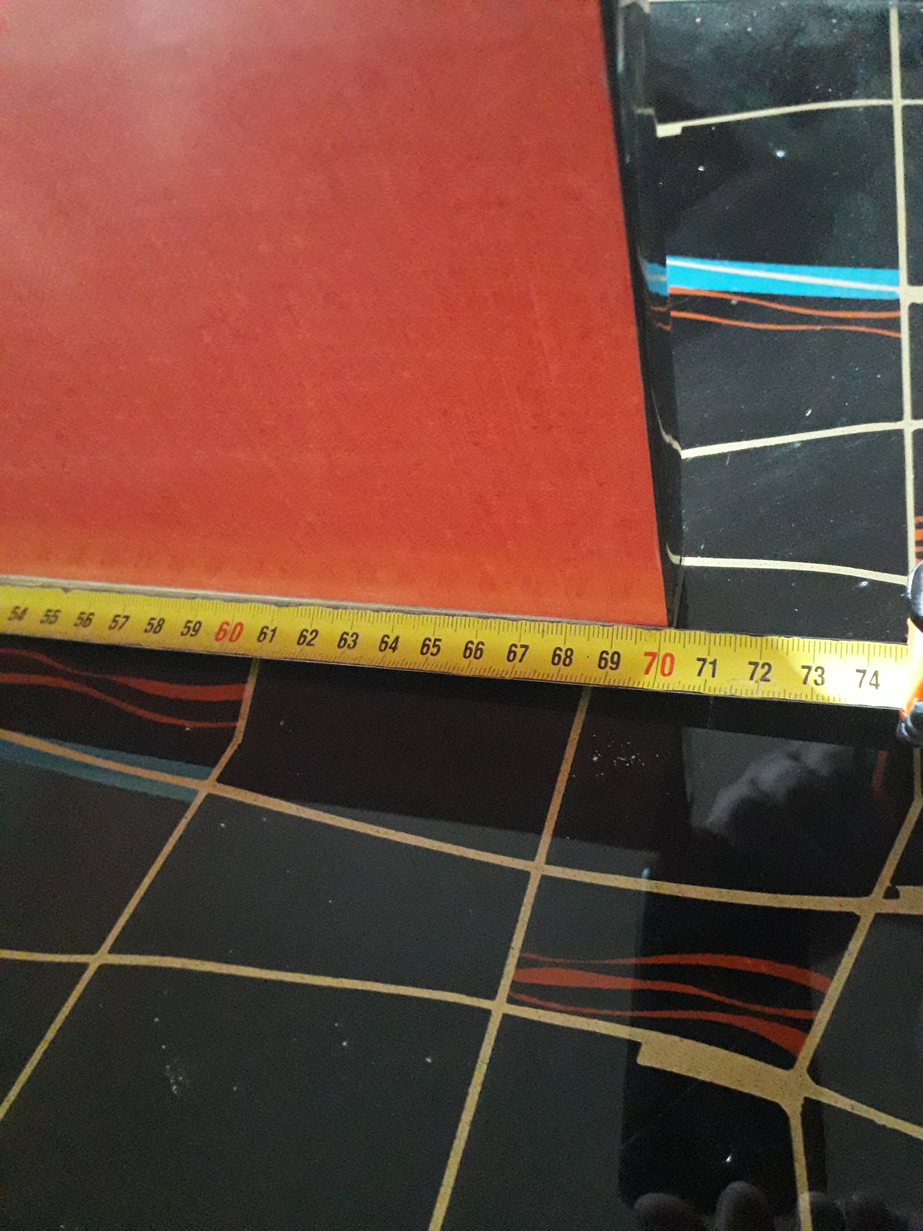 Vintage red formica shelf